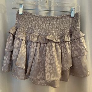 Metallic leopard skirt!